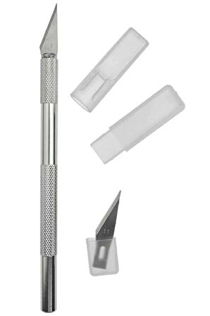 Kretuar Bıçağı, Hassas Kesim Bıçağı 5 Ad. Yedek Bıçak, Falçata - Maket Bıçağı