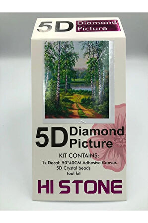 50x40 Boncuklu Taş Mozaik Elmas Goblen Pano Tablo Resim Boncuk Puzzle Dıamond Paıntıng Hı Stone