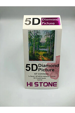 50x40 Boncuklu Taş Mozaik Elmas Goblen Pano Tablo Resim Boncuk Puzzle Dıamond Paıntıng Hı Stone