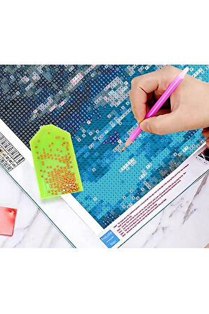 50x40 Boncuklu Taş Mozaik Elmas Goblen Pano Tablo Resim Boncuk Puzzle Dıamond Paıntıng Hı Stone