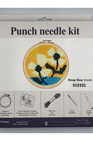 Kolay Başlangıç Seviye Yün Punch Kiti, Punch Nakış Seti, Çocuklar İçin Kit, Yün Kiti 95099C