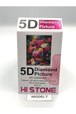 30x40 Boncuklu Taşlı Mozaik Elmas Goblen Pano Tablo Resim Puzzle Dıamond Paıntıng Hı Stone