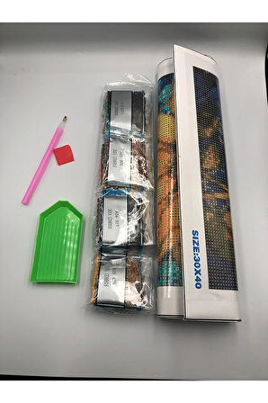 30x40 Boncuklu Taş Mozaik Elmas Goblen Pano Tablo Resim Boncuk Puzzle Dıamond Paıntıng Hı Stone