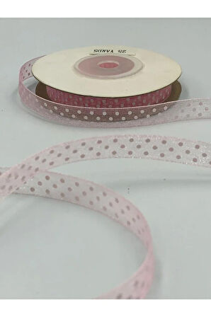20 Metre 10 mm Organze Kurdele Puanlı