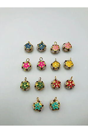 14 Adet 10 mm Metal Çan, Charms, Boncuk, Kolye ucu , Bileklik, Süsleme, Vintage Anahtarlık Japon Çan