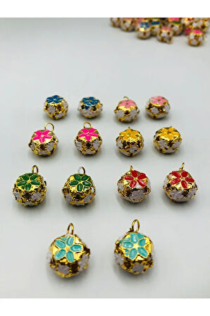 14 Adet 10 mm Metal Çan, Charms, Boncuk, Kolye ucu , Bileklik, Süsleme, Vintage Anahtarlık Japon Çan
