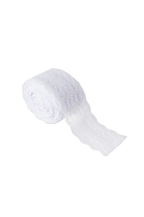 20 Metre Çift Katlı Güpür Dantel Kurdele ( En : 4,5 Cm)