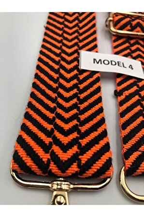 Desenli Ayarlanabilir Çanta Askısı Dokuma Mango 4cm x 120cm Etnik Desen