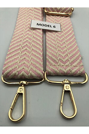 Desenli Ayarlanabilir Çanta Askısı Dokuma Mango 4cm x 120cm Etnik Desen