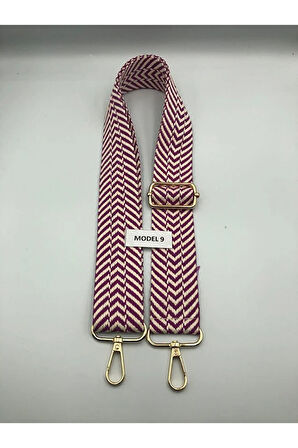 Desenli Ayarlanabilir Çanta Askısı Dokuma Mango 4cm x 120cm Etnik Desen