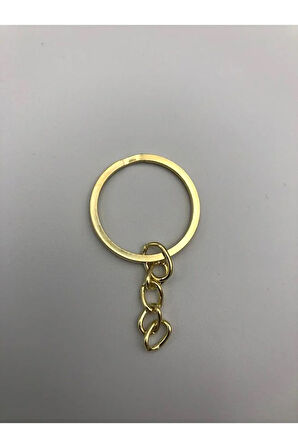 100 Adet 20 Mm Nikel Kaplama Zincirli Yassı Anahtarlık Halkası Nikel Kaplama