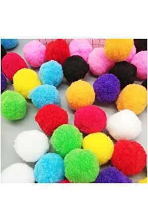 Renkli Karışık Peluş Ponpon 1000 adet (1,5 mm)