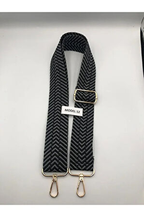 Desenli Ayarlanabilir Çanta Askısı Dokuma Mango 4cm x 120cm Etnik Desen