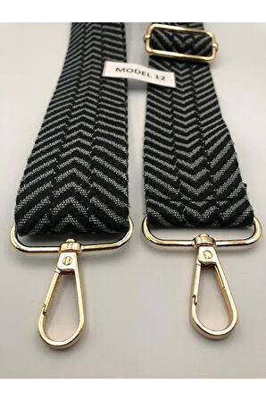 Desenli Ayarlanabilir Çanta Askısı Dokuma Mango 4cm x 120cm Etnik Desen