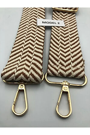 Desenli Ayarlanabilir Çanta Askısı Dokuma Mango 4cm x 120cm Etnik Desen