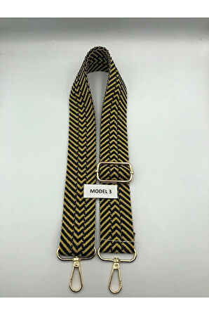 Desenli Ayarlanabilir Çanta Askısı Dokuma Mango 4cm x 120cm Etnik Desen