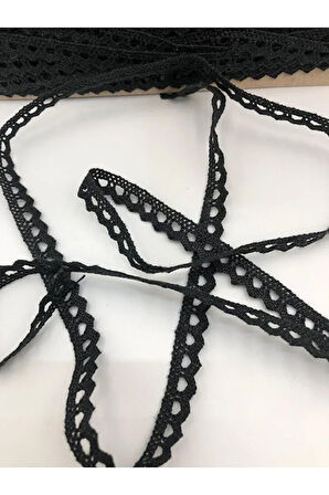 5 Metre Pamuk Dantel Şerit 1 Cm Kopanaki Güpür