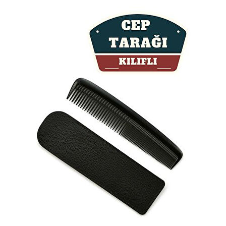 Modacar Kılıflı Cep Tarağı – 14 x 3 cm | Kompakt, Şık ve Taşınabilir Erkek Bakım Tarağı