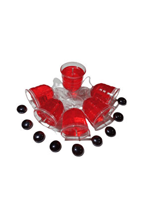 6 Adet Mini Şeffaf Kadeh Bardak Kokulu Jel Mum