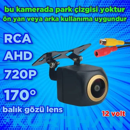 AHD 720p 170 DERECE BALIK GÖZÜ LENS  ARAÇ KAMERASI 12 VOLT