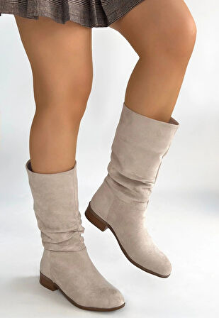 Plod Bej Süet Çizme