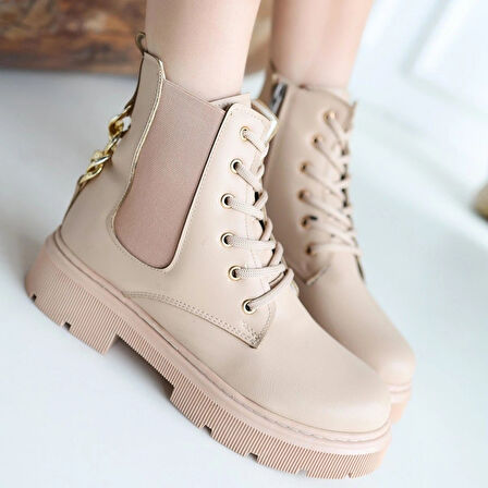 Harte Nude Cilt Bağcıklı Bot