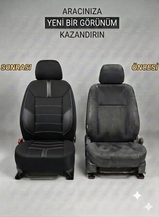 Yıldız Siyah Beyaz Serisi Geely Fc İle Uyumlu Tam Set Oto Koltuk Kılıfı