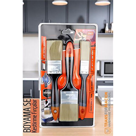 Modacar Boyama Fırça Seti - 3 lü Boya Fırça Seti