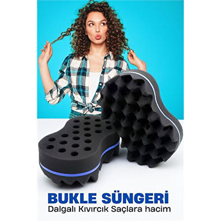 Modacar Bukle Süngeri Dalgalı Kıvırcık Saçlara Bakım Süngeri