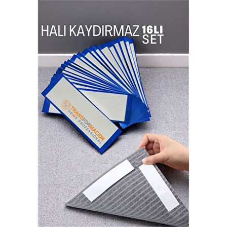 Modacar Halı Kaydırmaz - Halı Kilim Yolluk Kayma Önleyici Yapışkan 16 lı SET