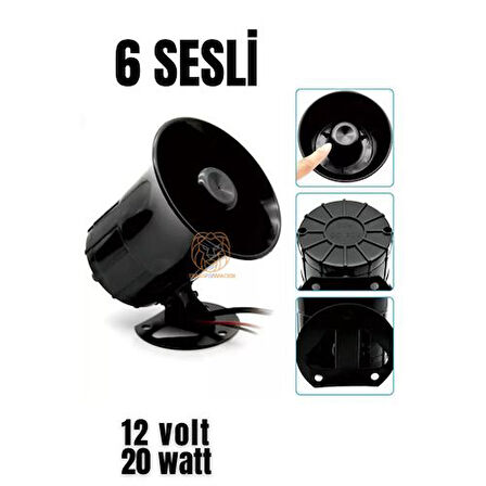 ModaCar Alarm Sireni 6 Değişik Sesli