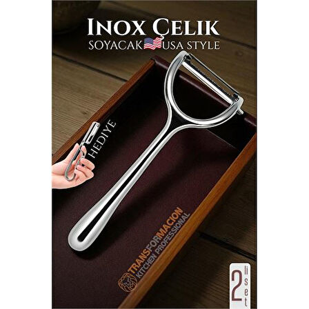 Modacar Inox Soyacak - Sebze Soyacağı - Kabak Dolma Oyacağı 2 li SET