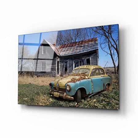 Klasik Araba Cam Tablo