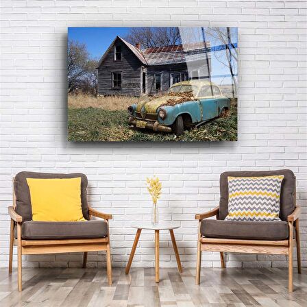 Klasik Araba Cam Tablo