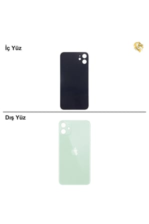 iPhone 11 Yeşil Renk Arka Kapak Arka Cam Batarya Kapağı Lazer Kesim Kapak Pil Kapağı