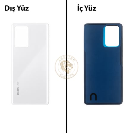 Xiaomi Redmi Note 12 Pro Plus 5G - Lenssiz Beyaz Arka Pil Kapağı Batarya Kapağı Back Cover