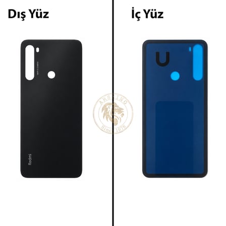 Xiaomi Redmi Note 8 Uzay Siyahı Arka Pil Kapağı Batarya Kapağı Lazer Kesim Back Cover