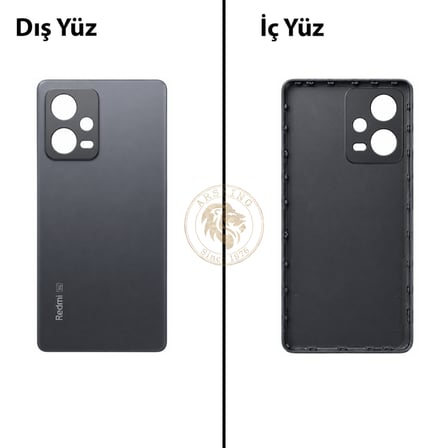 Xiaomi Redmi Note 12 Pro 4G Grafit Grisi Arka Pil Kapağı Batarya Kapağı Lazer Kesim Back Cover