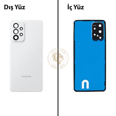 Samsung A33 Beyaz Arka Kapak Arka Cam Batarya Kapağı Lazer Kesim Kapak Pil Kapağı Back Cover