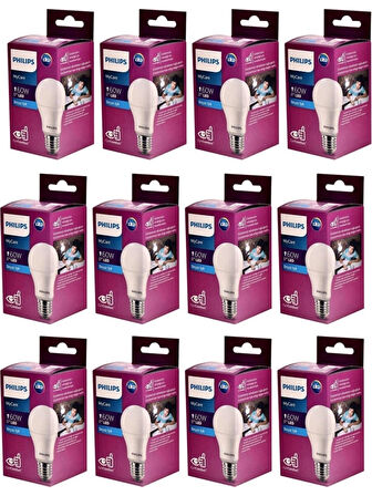  Philips Mycare LED Lamba 8W - 60W E27 Duy 6500K Beyaz Işık (12 Li Paket) 
