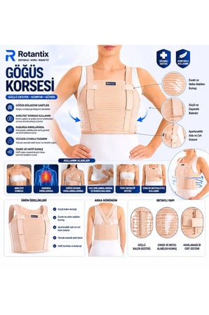 Göğüs Korse çelik Balenli Kaburga Kırıkları Göğüs Kafesi Cerrahisi