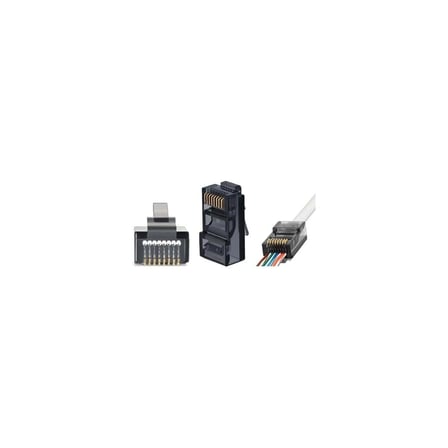 Yeni Nesil Delikli RJ45 Soketi Cat6 100LÜ Paket GABBLE GAB-EZRJ45 Ez 