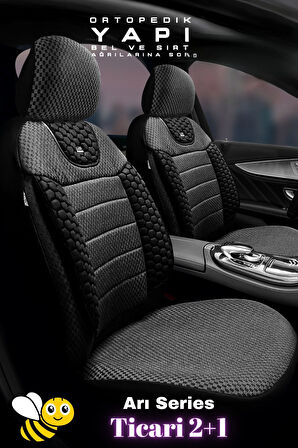 ARI Serisi Siyah Modüler Oto Koltuk Kılıfı Seti - Evrensel Uyum ve Dayanıklılık