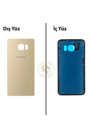 Samsung Galaxy S6 Edge Gold Renk Uyumlu Arka Kapak Arka Cam Batarya Kapağı Pil Kapağı Lazer Kesim Back Cover Galaxy S6 Edge Uyumlu