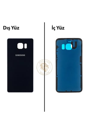 Samsung Galaxy S6 Edge Siyah Renk Uyumlu Arka Kapak Arka Cam Batarya Kapağı Pil Kapağı Lazer Kesim Back Cover Galaxy S6 Edge Uyumlu