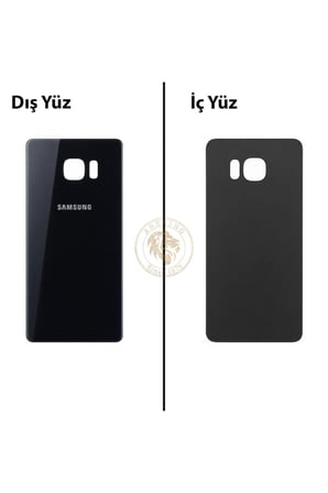Samsung Galaxy S6 Edge Plus Siyah Renk Uyumlu Arka Kapak Arka Cam Batarya Kapağı Pil Kapağı Lazer Kesim Back Cover Galaxy S6 Edge Plus Uyumlu