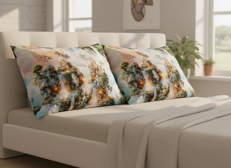 ARTUNHOME Poplin Dijital Baskılı Yastık Kılıfı Seti (2 Adet – 50x70 cm) %100 Pamuk