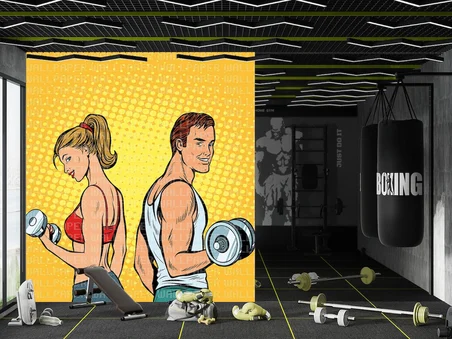 GYM fitness poster duvar kağıdı