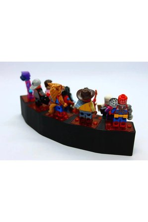 Oyuncak Uyumlu 12'li Minifigür Sergileme Standı - 3 Katlı Dekoratif Koleksiyon Rafı (Siyah)