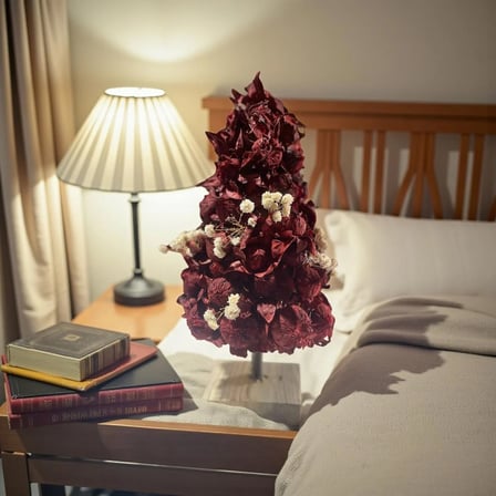 Doğal El Yapımı Şoklanmış Safir & Cipso Masaüstü Dekoru 30 Cm – Premium Exclusive